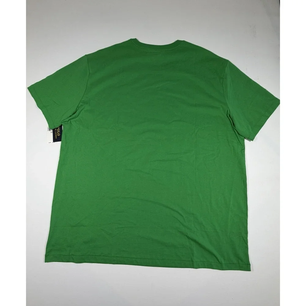 Polo Ralph Lauren Print Shop Green Stitch Pony Logo Tee Shirt Men's 3XL Tall NWT